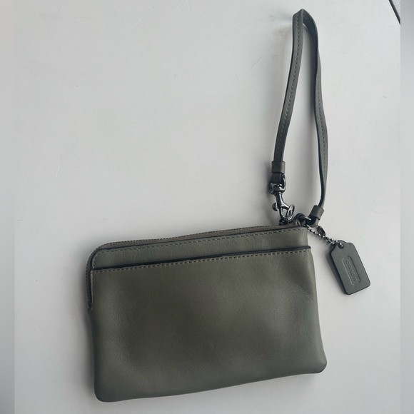 Coach Wristlet in grey with black helmet detailing - Picture 2 of 4